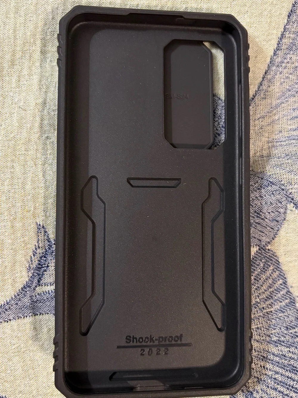 AUPAI Samsung Galaxy S24 Rugged Case Slide Camera Cover Ring Kickstand Black